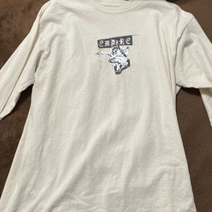 Long sleeve graphic t-shirt front and back